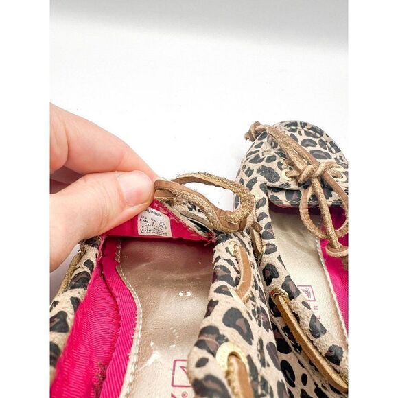 Sperry Top Sider Leopard Print Pink Audrey Loafer Size 8.5 - Picture 7 of 7